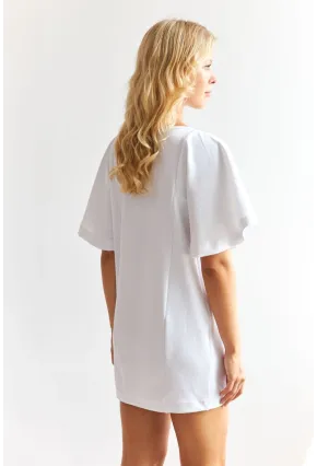 Kadın Beyaz Mini Elbise KAZ22