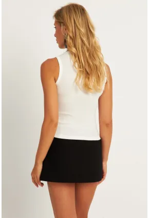 Kadın Beyaz Nakışlı Kaşkorse Bluz MK17