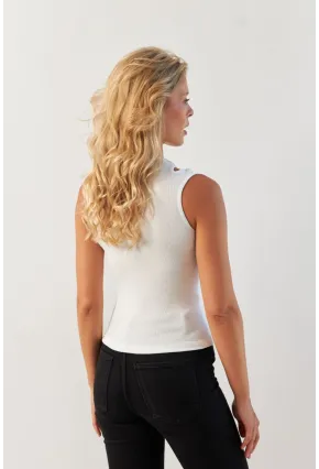 Kadın Beyaz Omuz Pencereli Bluz MK20