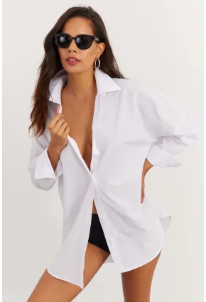 Kadın Beyaz Salaş Gömlek SF2132