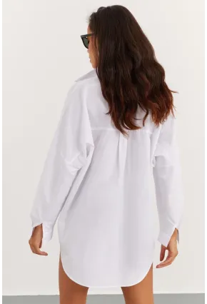Kadın Beyaz Salaş Gömlek SF2132