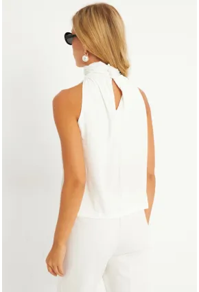 Kadın Beyaz Sırtı Düğmeli Bluz ELT3963