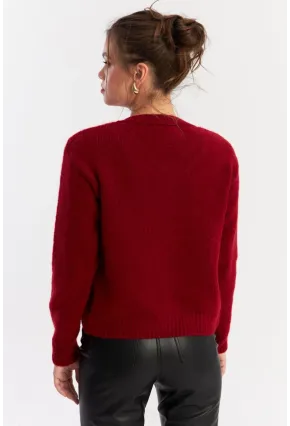 Kadın Bordo Hırka YV285