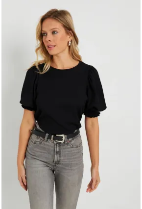 Kadın Bürümcük Bluz Siyah AYD285