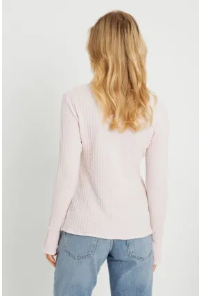 Kadın Bürümcük Gömlek Açık Pembe AYD272