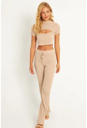 Kadın Camel Pencereli Takım XL2017