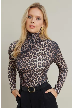 Kadın Camel-Siyah Büzgülü Desenli Bluz MDMR358-1