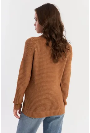 Kadın Camel Triko Kazak NUV39