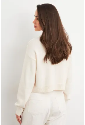 Kadın Ekru Ayıcıklı Hırka TEM99