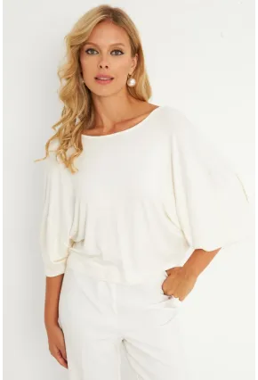 Kadın Ekru Düğüm Detaylı Bluz GÇ176