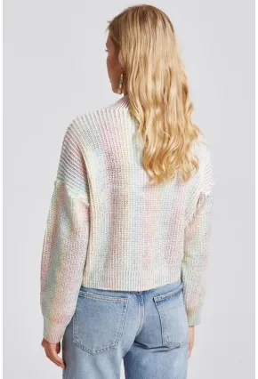Kadın Ekru Varakli Triko Bluz SF2529