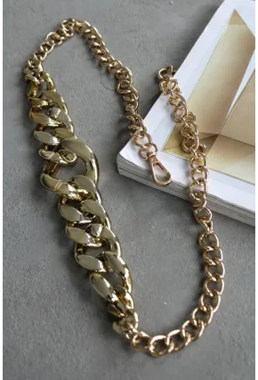 Kadın Gold Rengi Zincir Kemer BE629