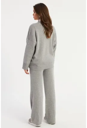 Kadın Gri Taşlı Alt Üst Takım MYİL10