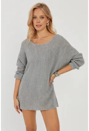 Kadın Gri Triko Kazak SMT223