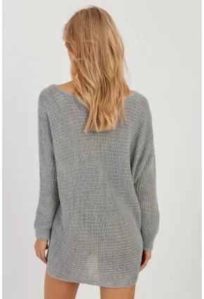 Kadın Gri Triko Kazak SMT223