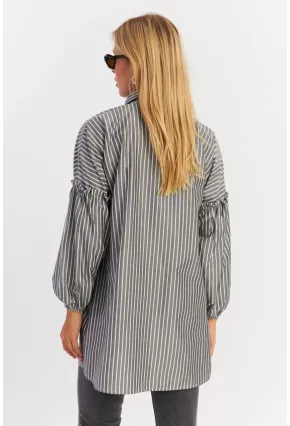 Kadın Gri Tunik Gömlek MASF12