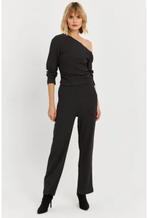 Kadın Haki Asimetrik Yaka Alt Üst Takım KED7151