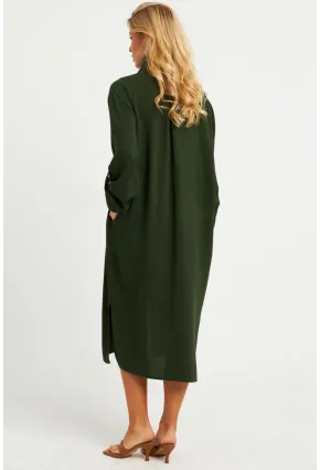 Kadın Haki Gömlek Elbise LV178