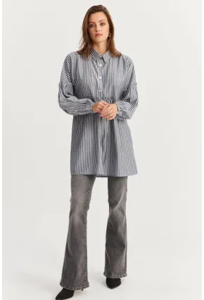 Kadın İndigo Tunik Gömlek MASF12