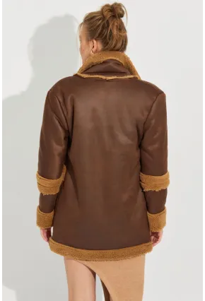 Kadın Kahverengi Nubuk Mont QRS8381