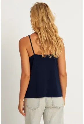 Kadın Lacivert Askılı Bluz AYD269