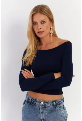 Kadın Lacivert Bluz HOR13