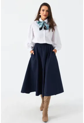 Kadın Lacivert Çan Etek ELA3951