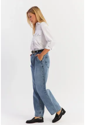 Kadın Mavi Baggy Pantolon AUR2