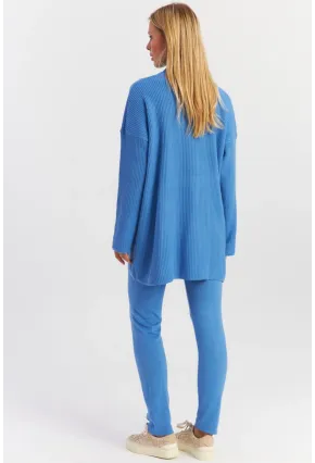 Kadın Mavi Triko Alt Üst Takım NUV9
