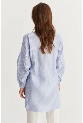 Kadın Mavi Tunik Gömlek MASF12