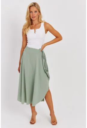 Kadın Mint Asimetrik Etek LV176