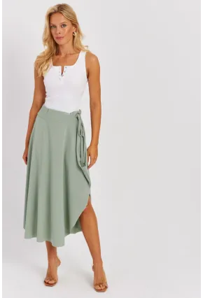 Kadın Mint Asimetrik Etek LV176