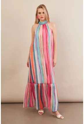 Kadın Multi Astarlı Maxi Şifon Elbise PSG1004