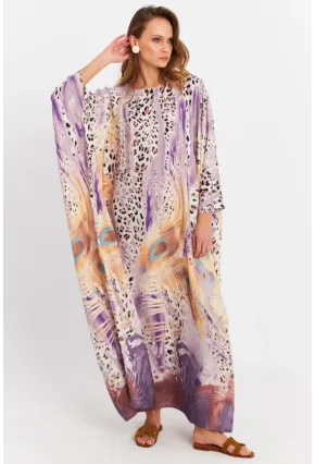 Kadın Multi İpek Kaftan Elbise MALO4010