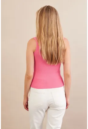 Kadın Pembe Omuz Pencereli Bluz MK20