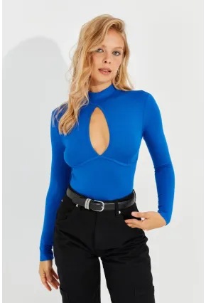 Kadın Saks Önü Damla Bluz LPP1239