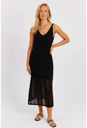 Kadın Siyah Askılı Astarlı Elbise YZ629