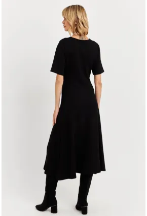 Kadın Siyah Basic Midi Sweat Elbise MHOL102