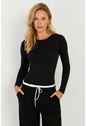 Kadın Siyah Bluz LPP1253