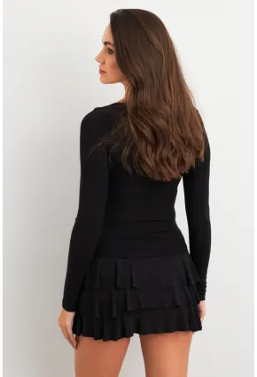 Kadın Siyah Bluz MX9390