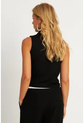 Kadın Siyah Büzğülü Bluz HC1452