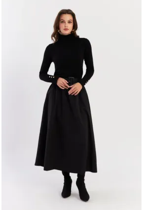 Kadın Siyah Çan Etek ELA3951