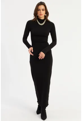 Kadın Siyah Maxi Elbise MLİK100