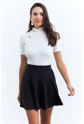 Kadın Siyah Mini Etek ELT3240