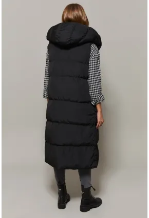 Kadın Siyah Uzun Şişme Yelek DAF05