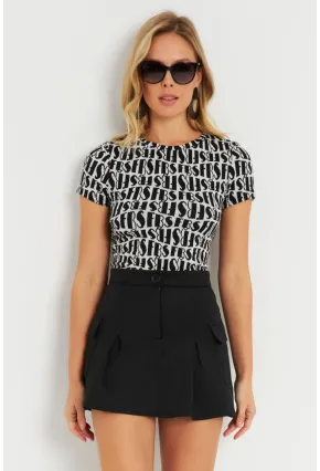 Kadın Şort Etek Siyah KED0058