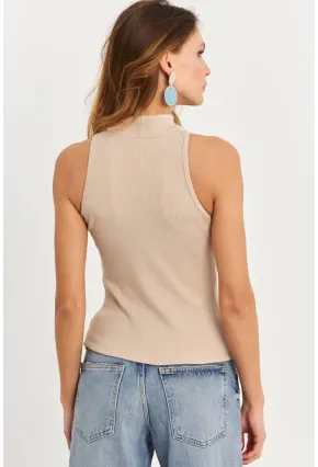 Kadın Taş Halter Yaka Kaşkorse Bluz EY1454