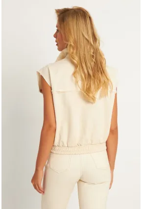 Kadın Taş Keten Ceket ELA3108