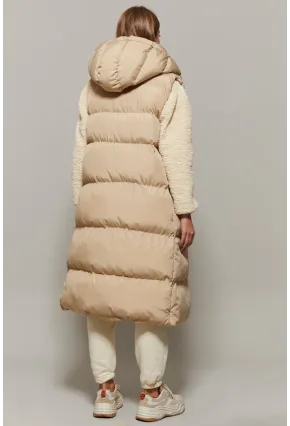 Kadın Taş Uzun Şişme Yelek DAF05