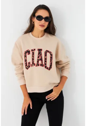 Kadın Vanilya Baskılı Sweatshirt MPP6429